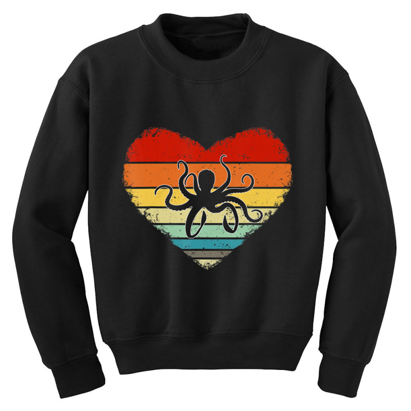 Trending Vintage Heart Octopus Valentine's Day For Him Her Youth Sweatshirt | Artistshot