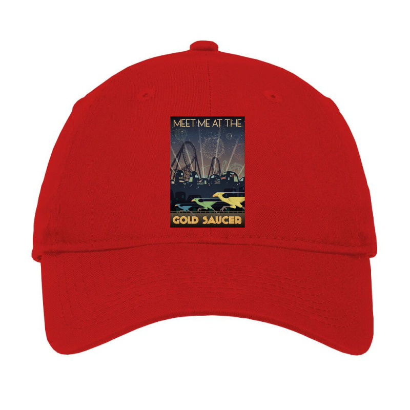 Final Fantasy Vii Gold Saucer Travel Poster Adjustable Cap | Artistshot