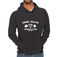 Limited Edition Angel Island Powerlifting White Vintage Hoodie | Artistshot