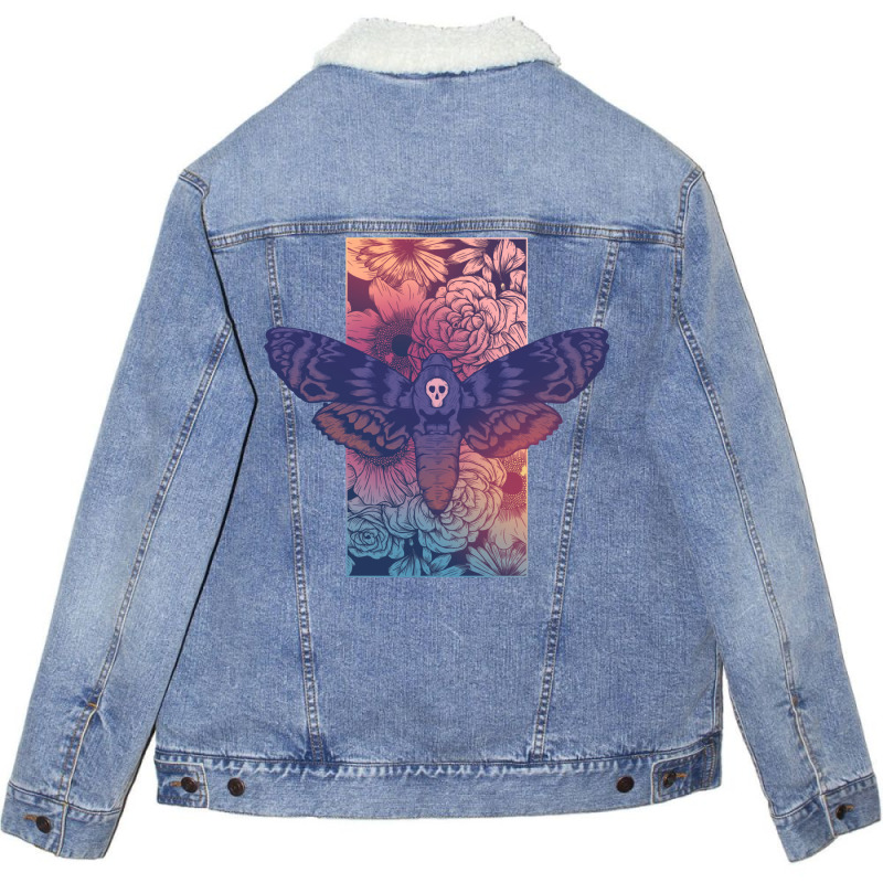 Death Moth Unisex Sherpa-lined Denim Jacket | Artistshot