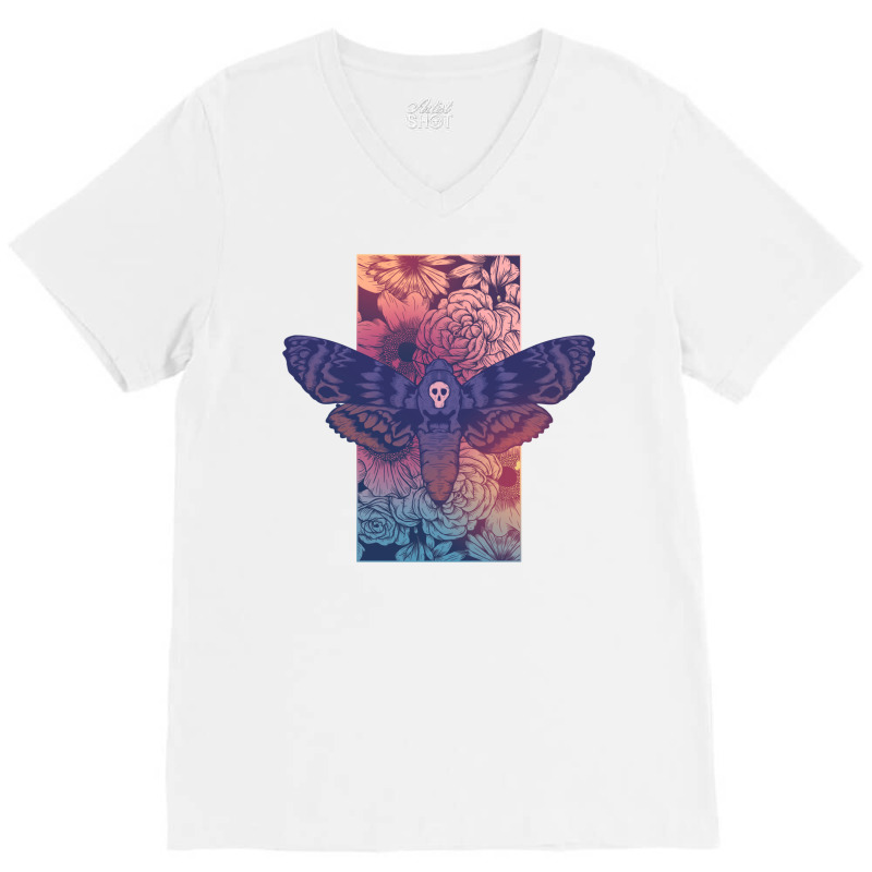 Death Moth V-neck Tee | Artistshot