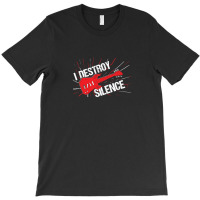 I Destroy Silence Electric Guitar T-shirt | Artistshot