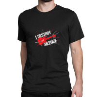 I Destroy Silence Electric Guitar Classic T-shirt | Artistshot