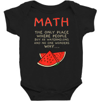 Math And Watermelons Mathematics Calculation Numbers T Shirt Baby Bodysuit | Artistshot