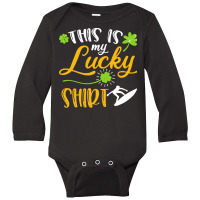 Surfing St Patricks Day T  Shirt Surfing This Is My Lucky Shirt St Pat Long Sleeve Baby Bodysuit | Artistshot