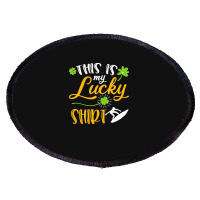 Surfing St Patricks Day T  Shirt Surfing This Is My Lucky Shirt St Pat Oval Patch | Artistshot