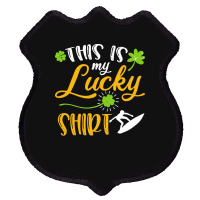 Surfing St Patricks Day T  Shirt Surfing This Is My Lucky Shirt St Pat Shield Patch | Artistshot