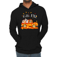 Hello Fall Bulldogs In Car Autunm T  Shirt Bulldogs Hello Fall   Bulld Lightweight Hoodie | Artistshot