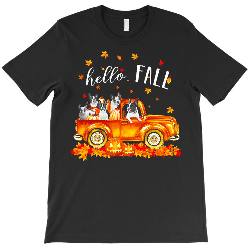 Hello Fall Frenchie In Car Autunm T  Shirt Frenchie Hello Fall   Frenc T-shirt | Artistshot