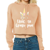 Unicorn Grandma T  Shirt Unicorn Grandma Magical Grandmother Appreciat Cropped Hoodie | Artistshot