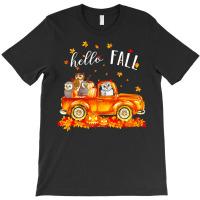 Hello Fall Owls In Car Autunm T  Shirt Owls Hello Fall   Owls In Car P T-shirt | Artistshot