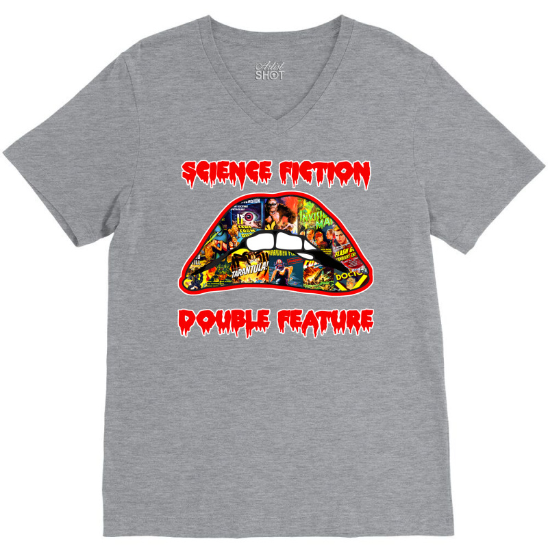 Science Fiction  Double Feature (lips! Lips!! Lips!!!) V-neck Tee | Artistshot