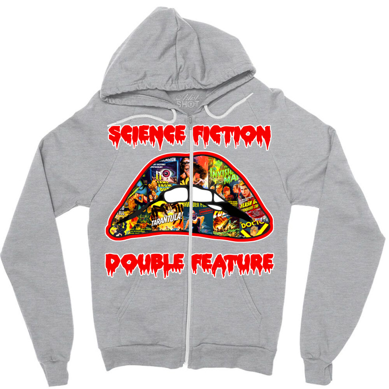 Science Fiction  Double Feature (lips! Lips!! Lips!!!) Zipper Hoodie | Artistshot