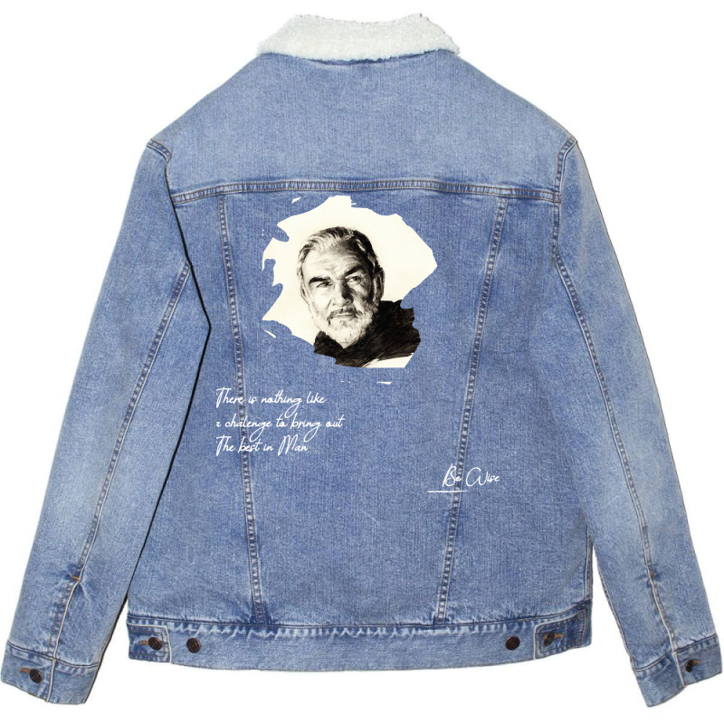 Sean Connery Vintage Picture Unisex Sherpa-Lined Denim Jacket by actheguisaob | Artistshot