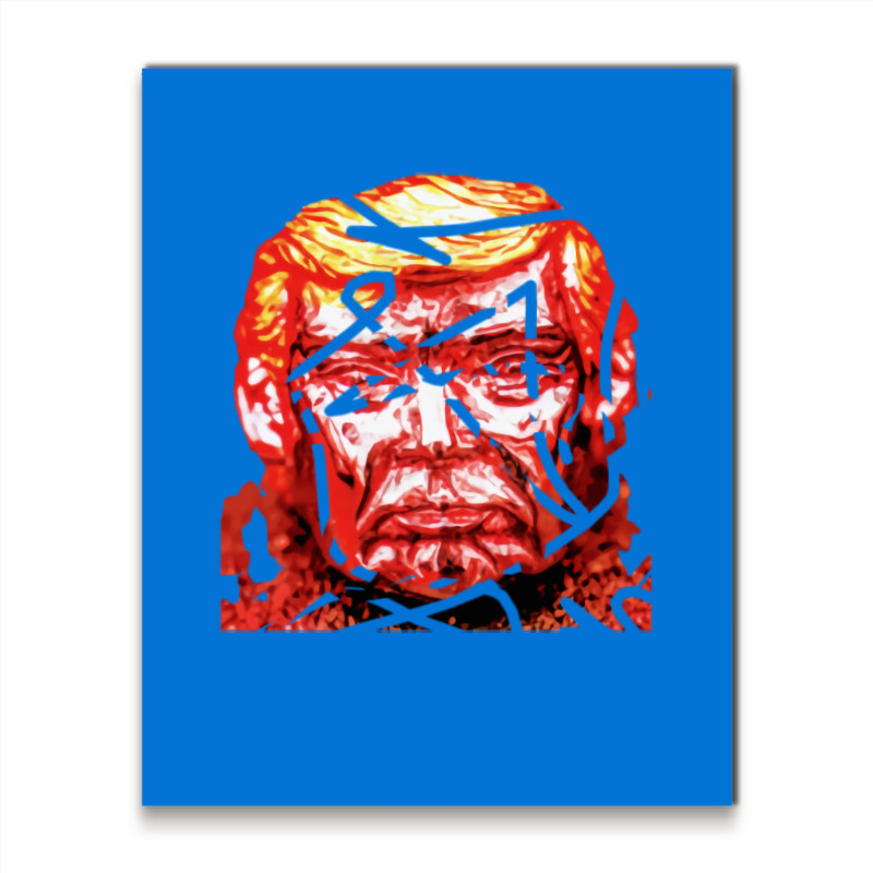 Trump Head Red Haywire Metal Print Vertical | Artistshot