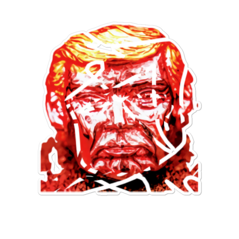 Trump Head Red Haywire Sticker | Artistshot