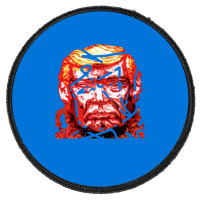 Trump Head Red Haywire Round Patch | Artistshot