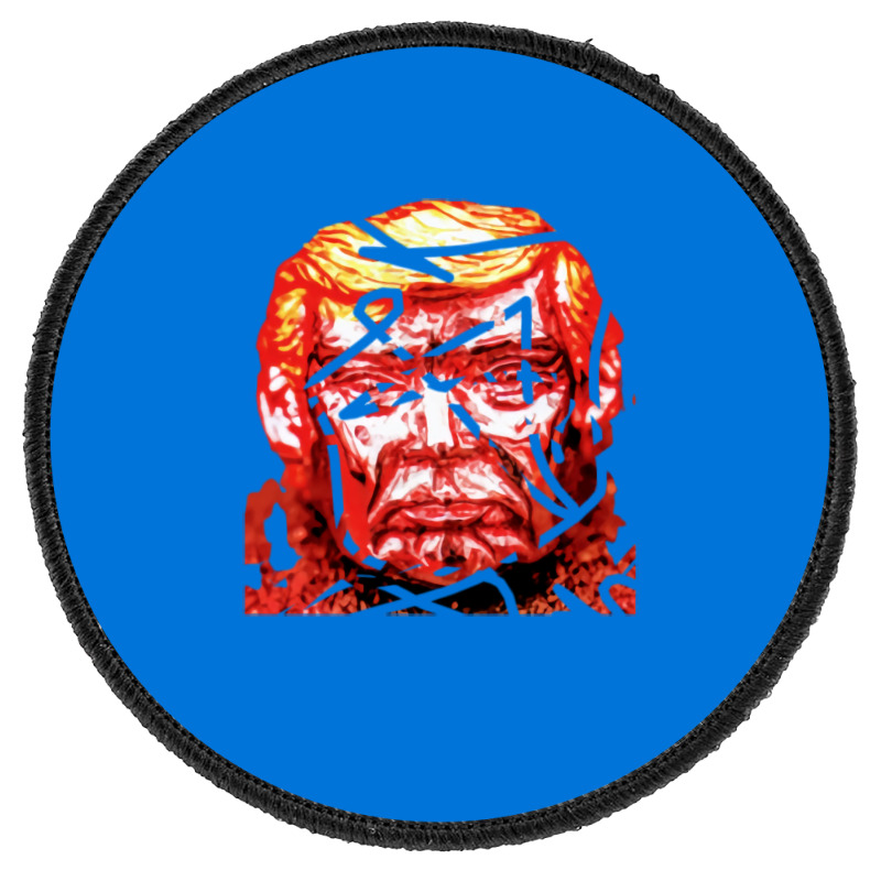 Trump Head Red Haywire Round Patch | Artistshot