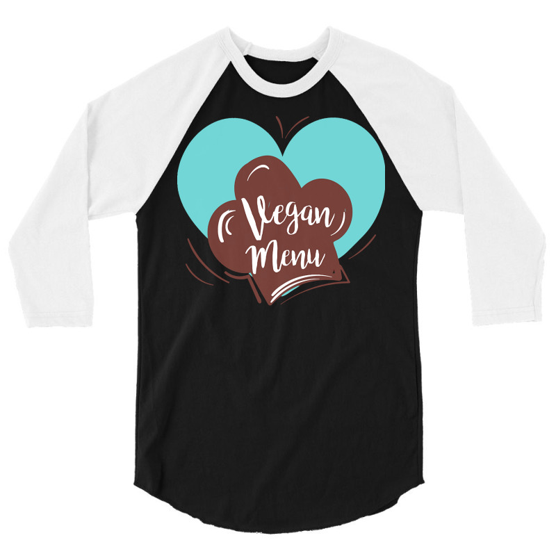 Kitchen T  Shirt Vegan Chef Hat T  Shirt 3/4 Sleeve Shirt | Artistshot