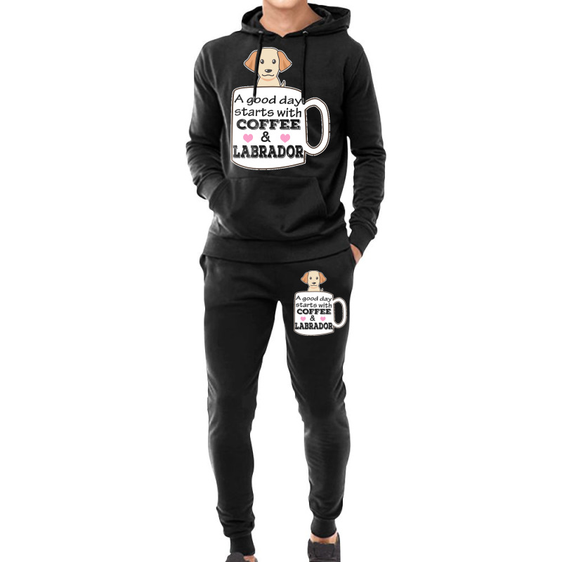 Labrador T Shirta Good Day Starts With Coffee And Labrador, Cute Labra Hoodie & Jogger Set | Artistshot