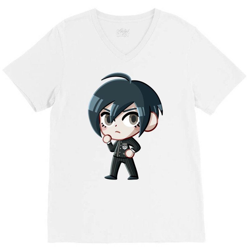 Shuichi Saihara Dangan Ronpa V-Neck Tee by actheguisaob | Artistshot