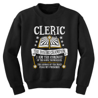 Trending Cleric, The Divine Champion - Dungeons & Dragons (black) Youth Sweatshirt | Artistshot