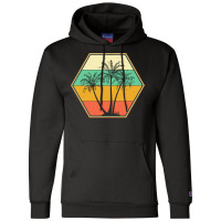 Palm Tree T  Shirt Palm Tree Vintage Retro Style Tropical Beach Themed Champion Hoodie | Artistshot