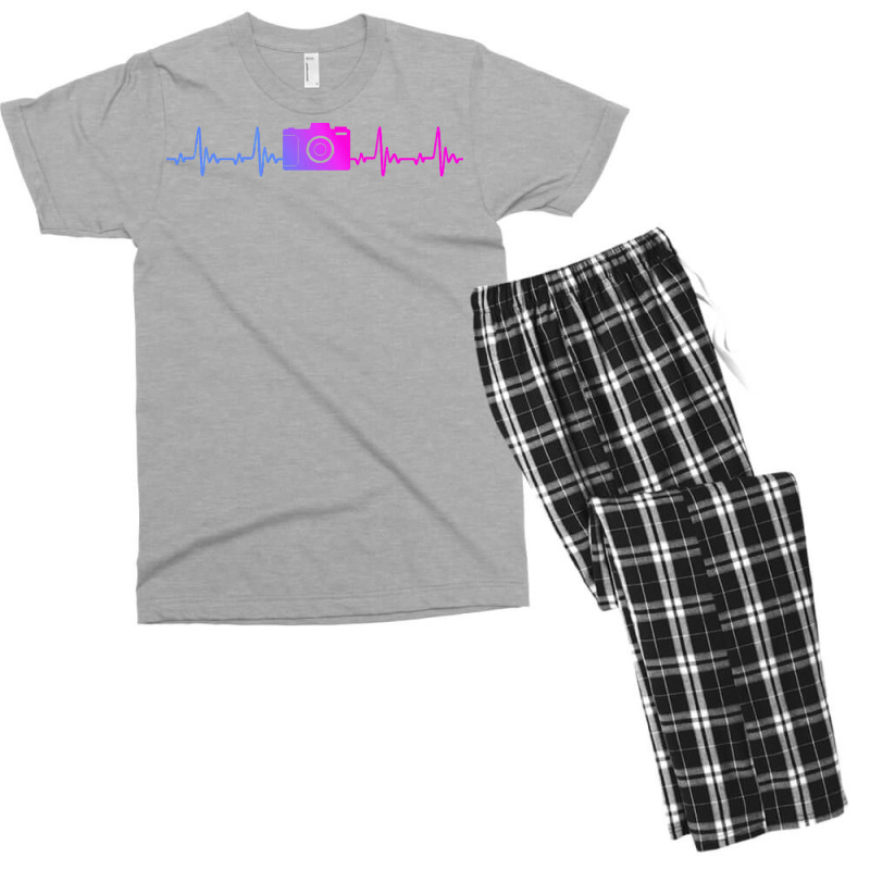 Photographer T  Shirt Camera Photography Heartbeat For Photographers T Men's T-shirt Pajama Set | Artistshot