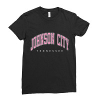 Johnson City Tennessee Tn Varsity Style Pink Text Premium Ladies Fitted T-shirt | Artistshot