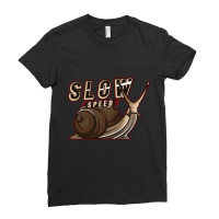 Slow Speed Snail Racer Joke Ladies Fitted T-shirt | Artistshot