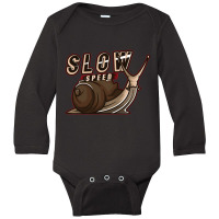 Slow Speed Snail Racer Joke Long Sleeve Baby Bodysuit | Artistshot