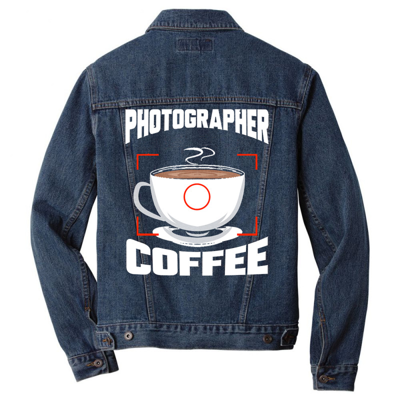 Photographer T  Shirt Photographer Fueled By Coffee Camera Photography Men Denim Jacket | Artistshot