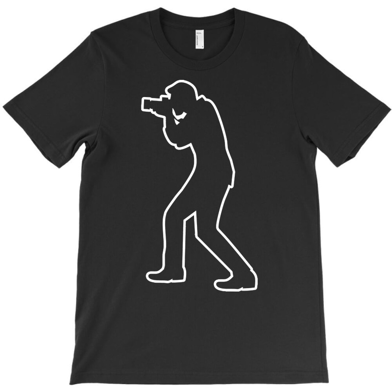 Photographer T  Shirt Photographer Silhouette Outline T  Shirt T-shirt | Artistshot