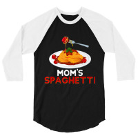 Mom's Spaghetti Food Lover Foodie Loves Pasta 3/4 Sleeve Shirt | Artistshot