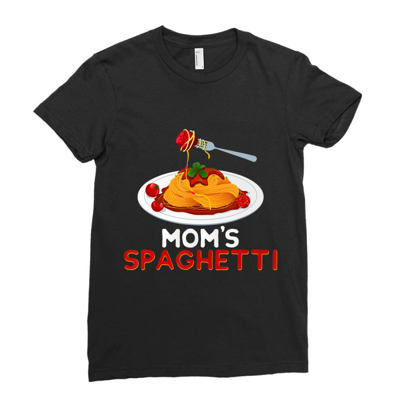 Mom's Spaghetti Food Lover Foodie Loves Pasta Ladies Fitted T-Shirt by namnguyen | Artistshot