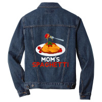 Mom's Spaghetti Food Lover Foodie Loves Pasta Men Denim Jacket | Artistshot