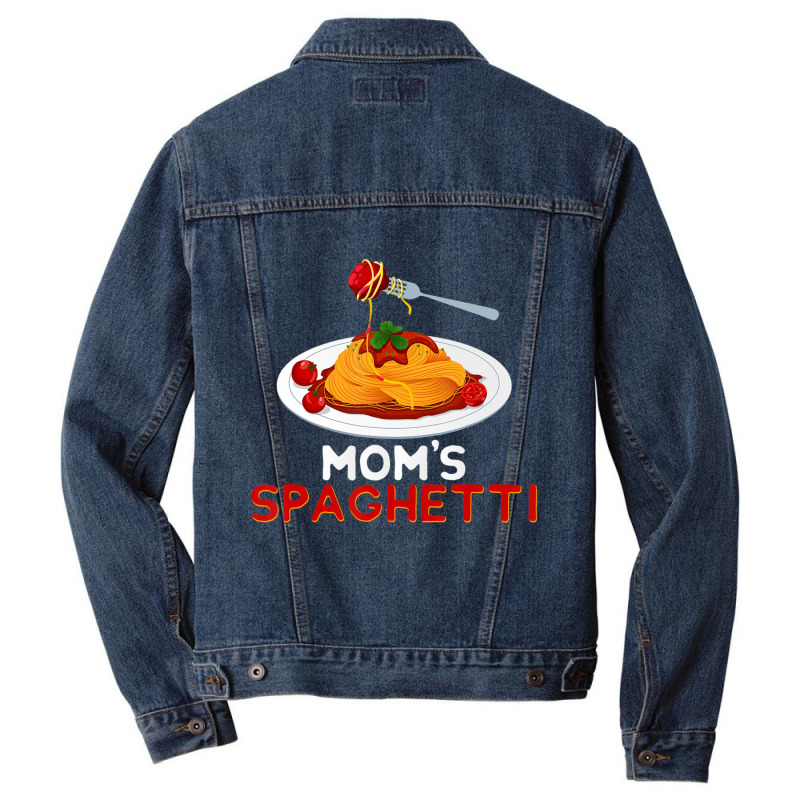 Mom's Spaghetti Food Lover Foodie Loves Pasta Men Denim Jacket by namnguyen | Artistshot