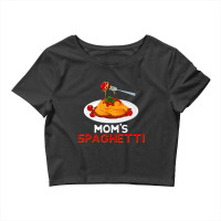 Mom's Spaghetti Food Lover Foodie Loves Pasta Crop Top | Artistshot