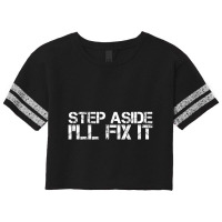 Step Aside I'll Fix I Handy Mechanic Scorecard Crop Tee | Artistshot