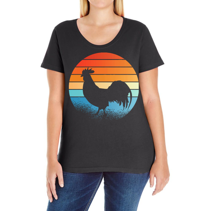 Sunset Rooster T  Shirt Sunset Rooster Gift Ideas T  Shirt Ladies Curvy T-Shirt by tremaineconsidine474 | Artistshot