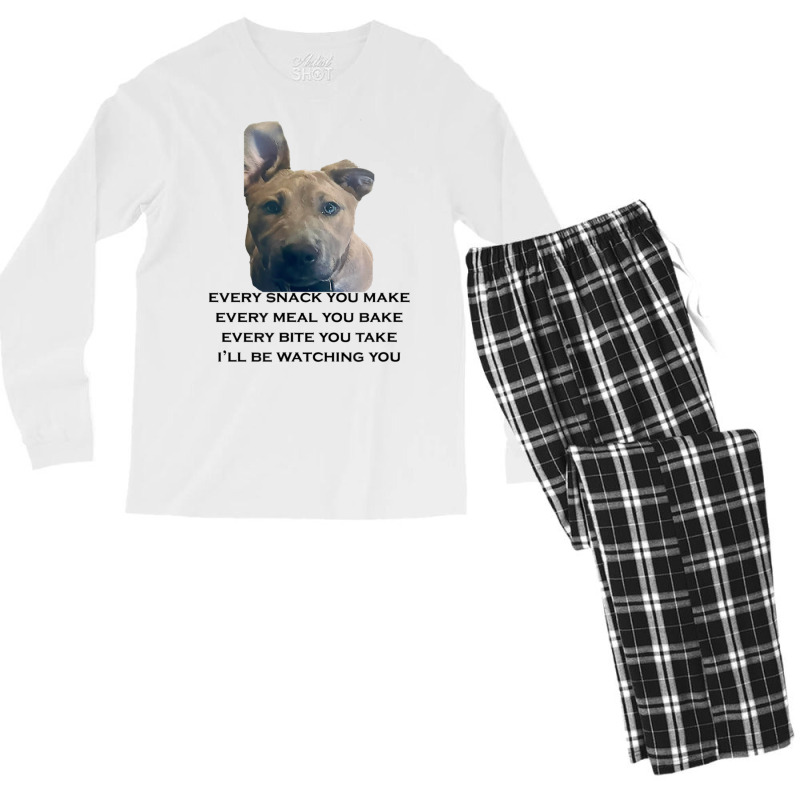 Barley I'll Be Watching You T Shirt Men's Long Sleeve Pajama Set | Artistshot