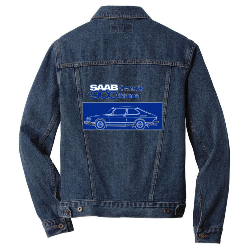 Saab 900 Owner's Manual Men Denim Jacket by ANDREACOOPERSMITH | Artistshot