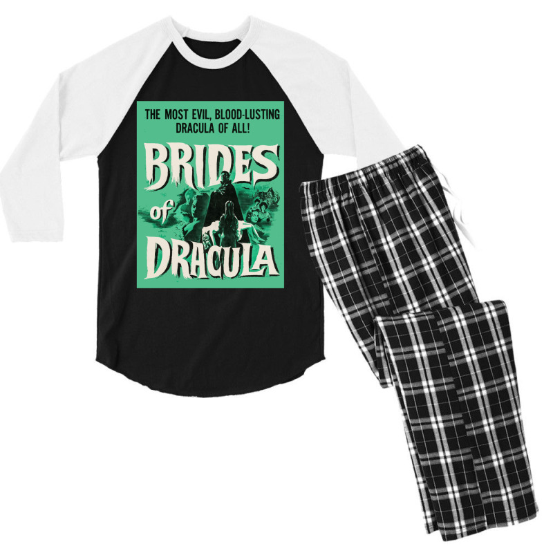 Brides Of Dracula Classic Men's 3/4 Sleeve Pajama Set | Artistshot
