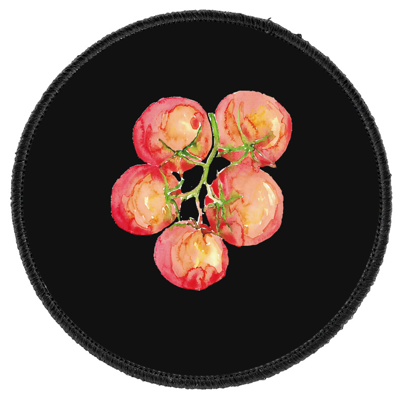 Tomato Wall Watercolor Round Patch | Artistshot