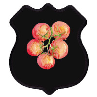 Tomato Wall Watercolor Shield Patch | Artistshot