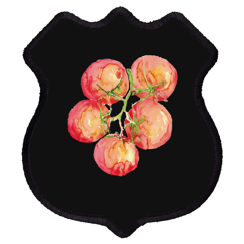 Tomato Wall Watercolor Shield Patch | Artistshot