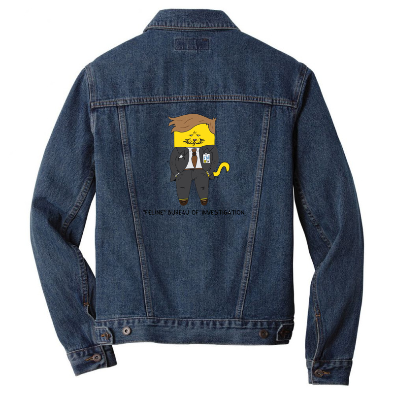 Feline Bureau Of Investigation Men Denim Jacket by nawawi12 | Artistshot