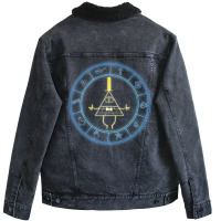 Bill's Wheel From Gravity Falls 1 Unisex Sherpa-lined Denim Jacket | Artistshot