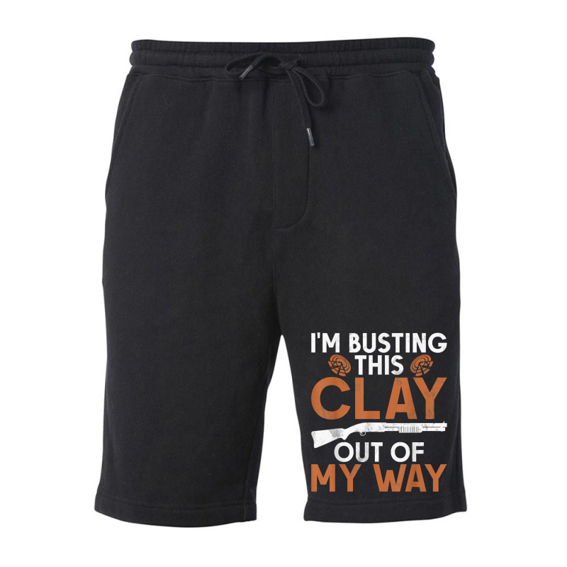 I'm Busting Clay   Sports Shooter & Clay Pigeon Shooting T Shirt Fleece Short | Artistshot