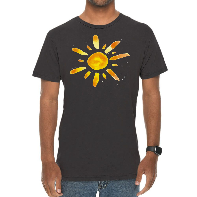 Watercolor Sun Vintage T-shirt | Artistshot